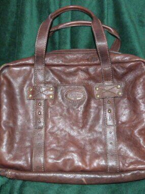 FOSSIL LEATHER SATCHEL BRIEFCASE